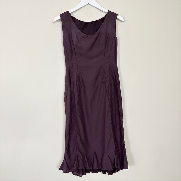 Jil Sander Purple Silk Blend Sleeveless Dress - Picture 2 of 11